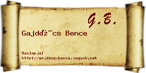 Gajdács Bence névjegykártya